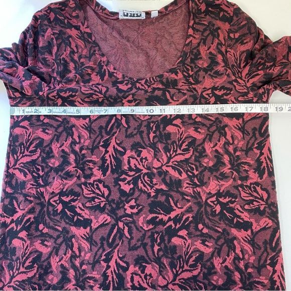 Habitat Floral Jacquard Knit Tunic size Medium red black - Picture 4 of 8